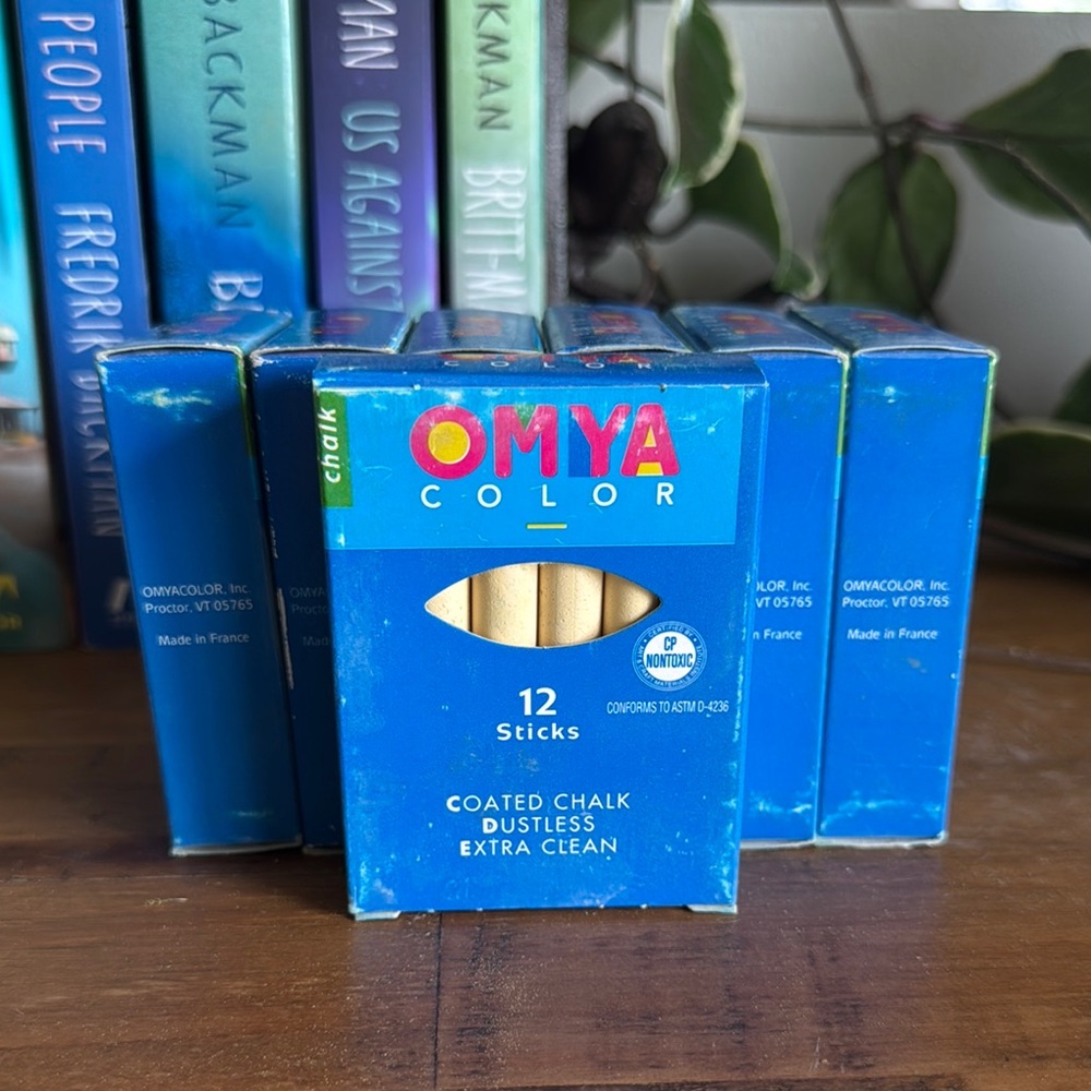 OMYA Color Coated Chalk Sticks Bundle of 7 Boxes